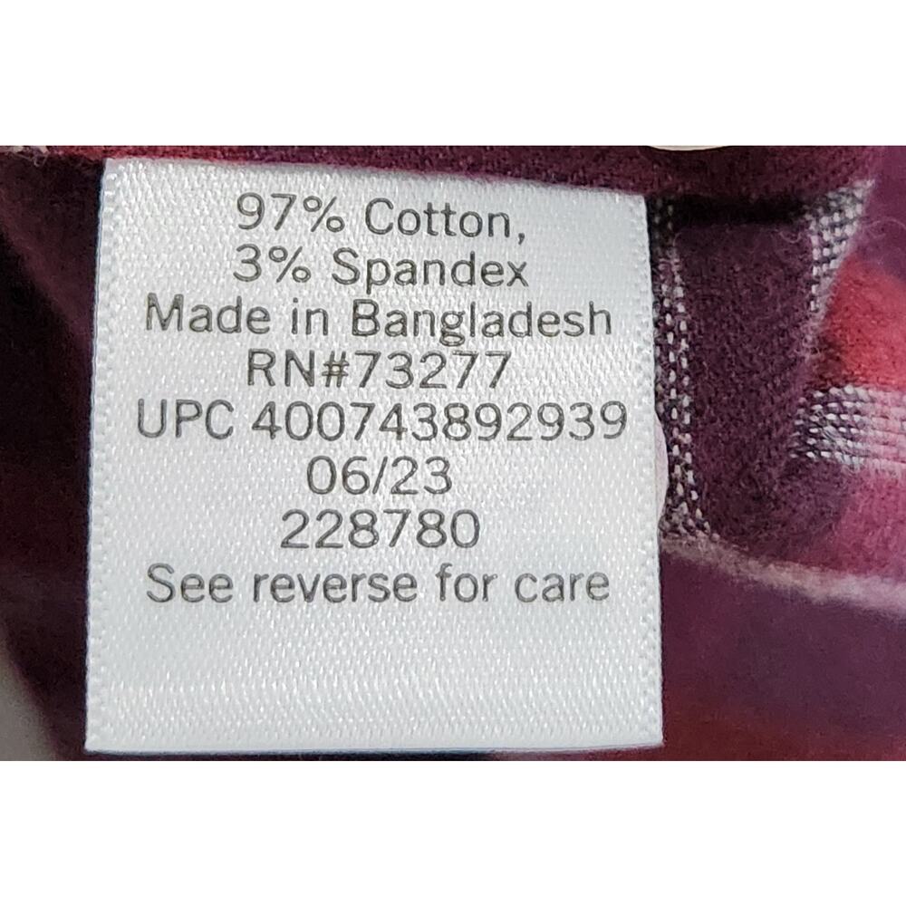 Apt 9 Burgundy Plaid Button Up Pointed Collar Shi… - image 6